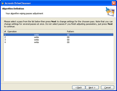 The custom algorithm definition window